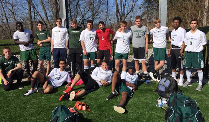 Football team who are doing a football scholarship 