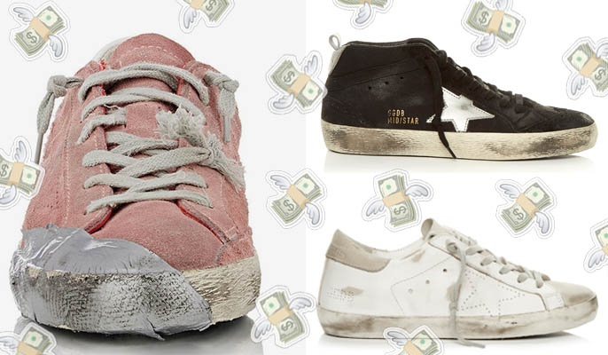 dirty expensive sneakers
